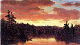 Sanford Robinson Gifford Sunset on Lake George painting